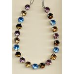 Necklace By Mariana Woman Sophisticated Topaz and and Violet Swarovski Crystals - Image 2