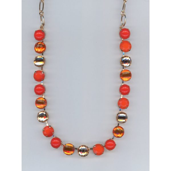 Necklace By Mariana Woman Classic Red and Hyacinth Swarovski Crystals