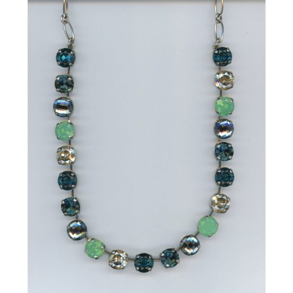Necklace By Mariana Woman Vibrant Green Opal and Blue Zircon Swarovski Crystals