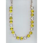 Necklace By Mariana Woman Luminous Yellow and Moonlight Swarovski Crystals - Image 2