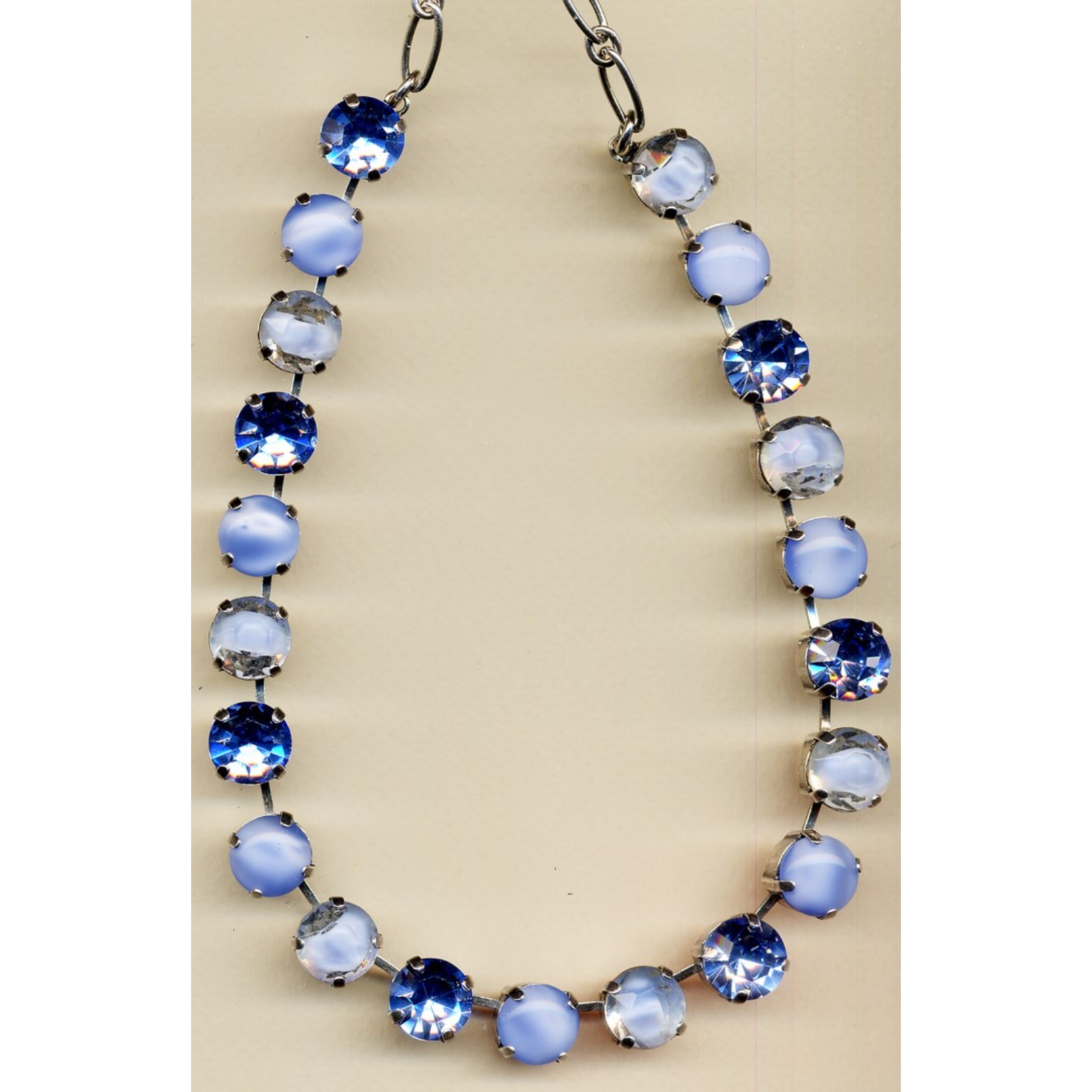 N-3474-120-YG Necklace By Mariana Woman Stunning Blue Opal Swarovski Crystals - Image 1