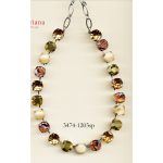 Necklace By Mariana Woman Chic Citrine AB and Dark Amber Swarovski Crystals