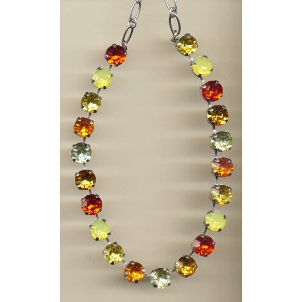 Necklace By Mariana Woman Classic Citrine and Honey Amber Swarovski Crystals