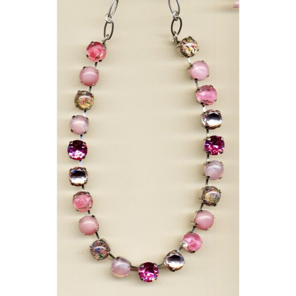 Necklace By Mariana Woman Dazzling Shades of Pink Swarovski Crystals