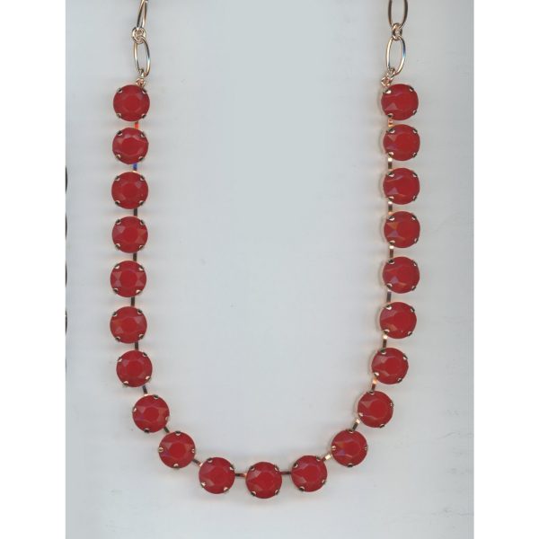 Necklace By Mariana Woman Romantic Cherry Red Swarovski Crystals