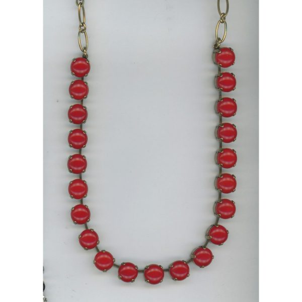 Necklace By Mariana Woman Delicate Cherry Red(D.Red Cor Swarovski Crystals