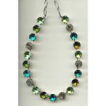 Necklace By Mariana Woman Chic Pacific Opal and Grass Green Swarovski Crystals