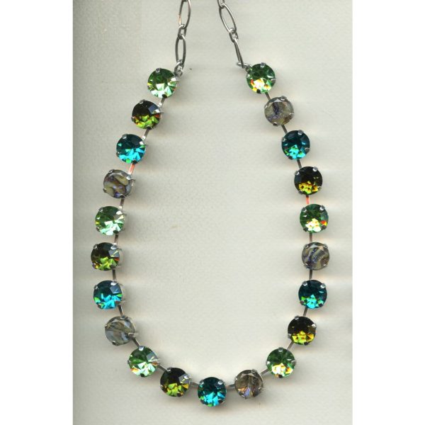 Necklace By Mariana Woman Chic Pacific Opal and Grass Green Swarovski Crystals