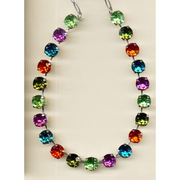 Necklace By Mariana Woman Lovely Orange and Plum Purple Swarovski Crystals