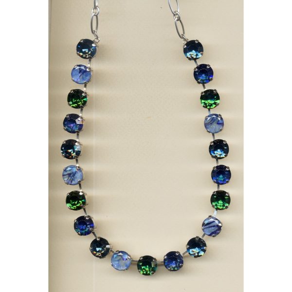Necklace By Mariana Woman Royal Blue and Teal Green and Swarovski Crystals