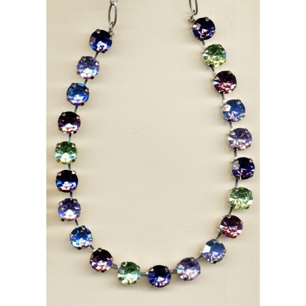 Necklace By Mariana Woman Delicate Deep Purple and Lavender Swarovski Crystals