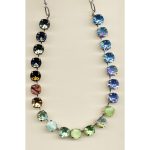 Necklace By Mariana Woman Chic Pacific Opal and Aqua Blue Swarovski Crystals