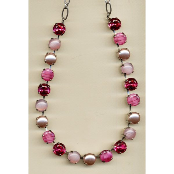 Necklace By Mariana Woman Chic Rosewater Opal and Rose Swarovski Crystals
