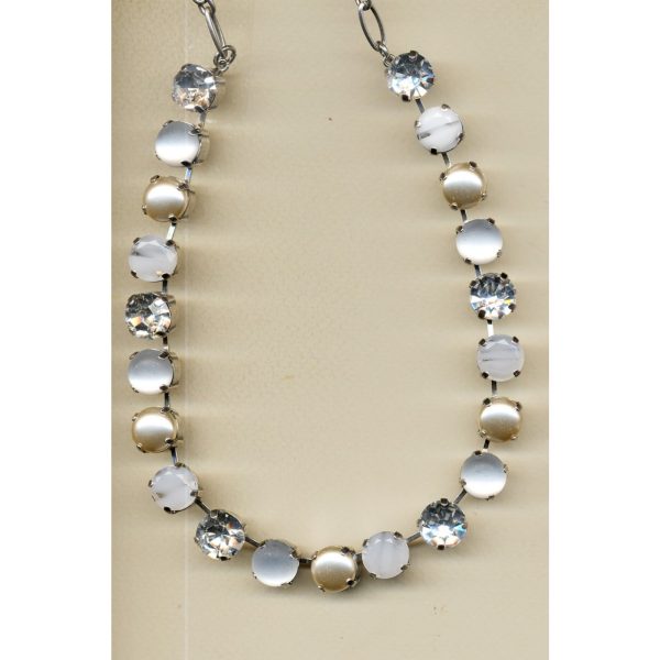 Necklace By Mariana Woman Lovely Pearl and Clear Swarovski Crystals