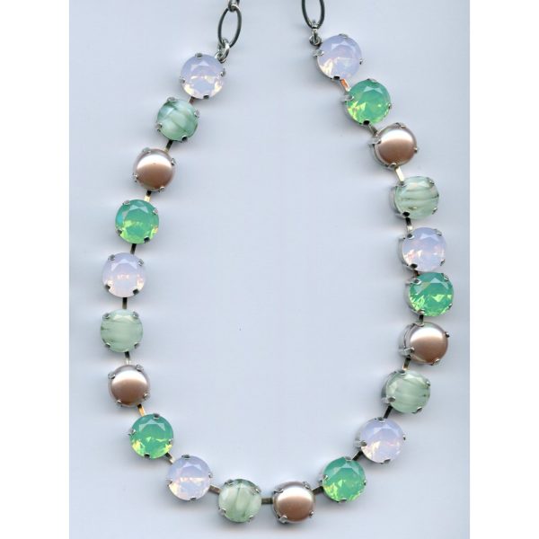 Necklace By Mariana Woman Pacific Opal and Sea-foam Green Swarovski Crystals