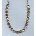 Necklace By Mariana Woman Light Smoked Topaz and Golden Swarovski Crystals - Image 2