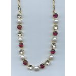 Necklace By Mariana Woman Classic Moonlight and Ruby Swarovski Crystals - Image 2