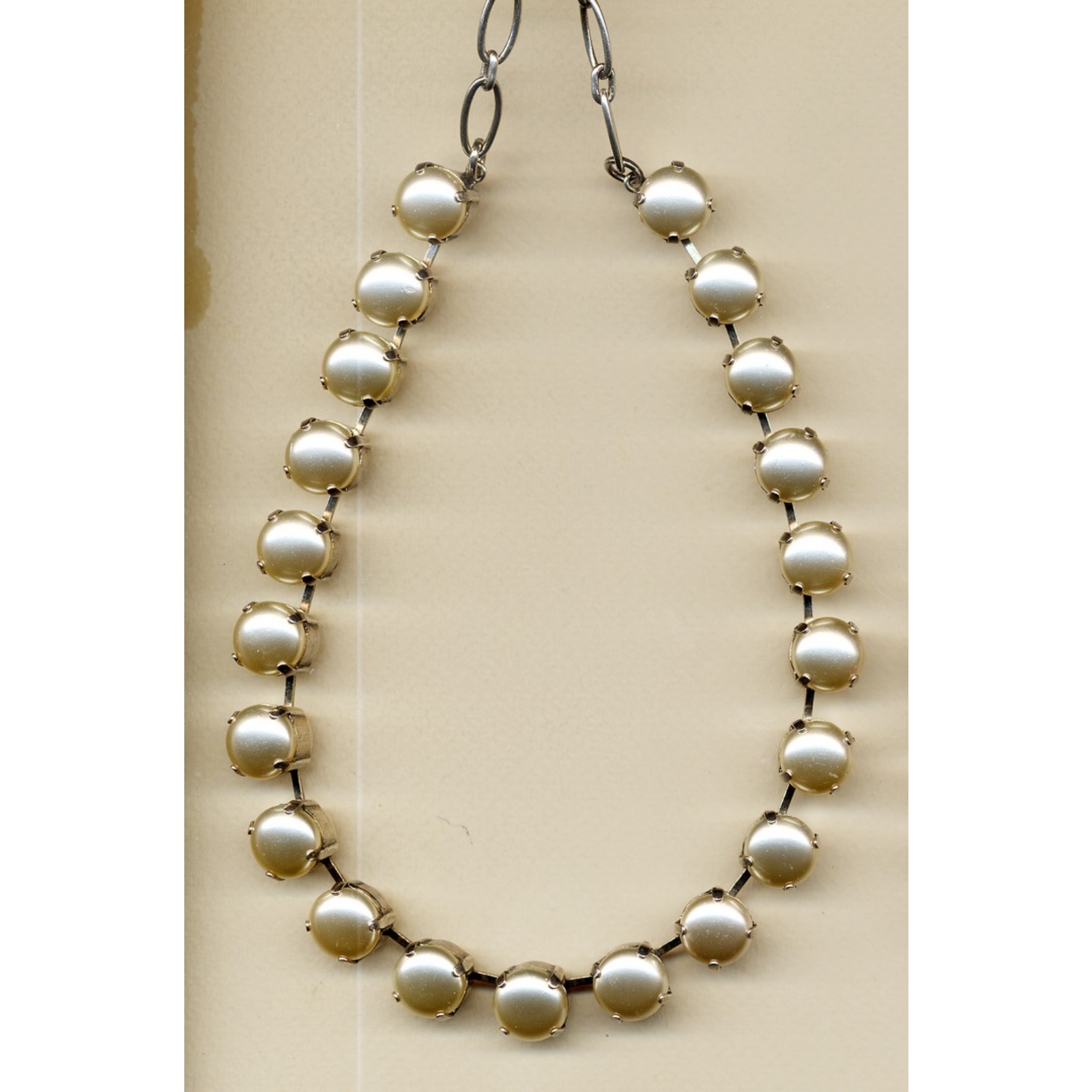 N-3474-139139-YG-2 Necklace By Mariana Woman Contemporary Cream pearl Swarovski Crystals - Image 1