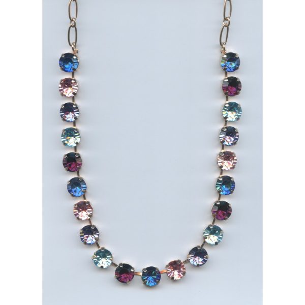 Necklace By Mariana Woman Stylish Lt.Olive Swarovski Crystals