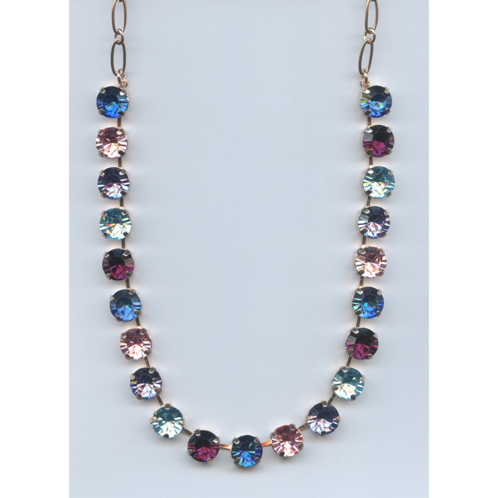 N-3474-144-SP Necklace By Mariana Woman Stylish Lt.Olive Swarovski Crystals - Image 1