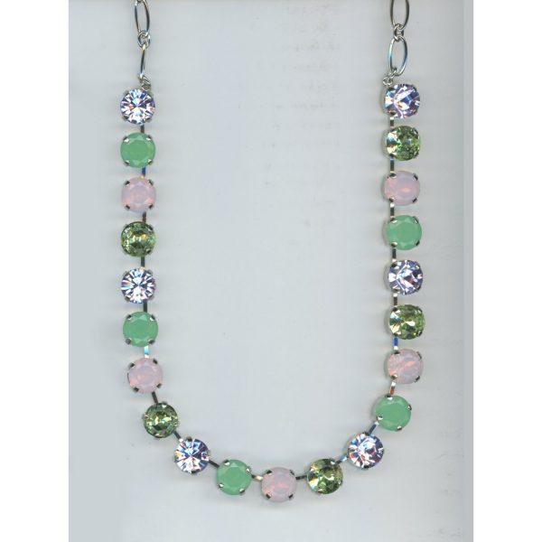 Necklace By Mariana Woman Modern Peridot and Violet Ice Swarovski Crystals