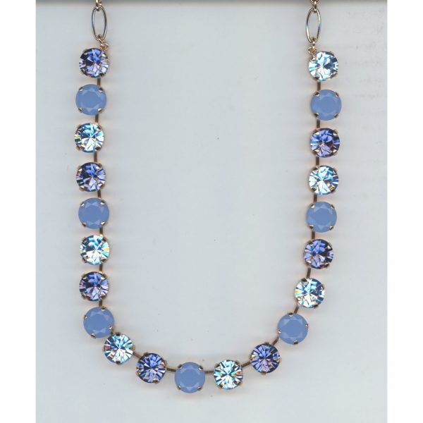 Necklace By Mariana Woman Chic Turquoise and Light Sapphire Swarovski Crystals