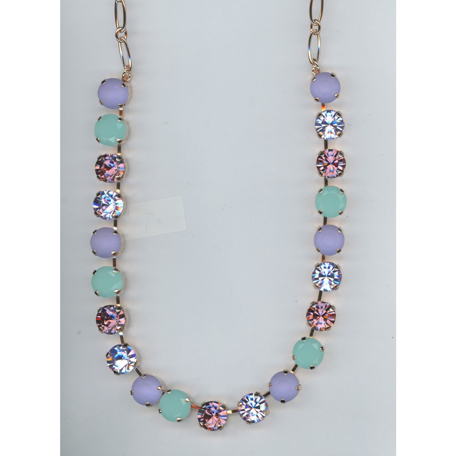 N-3474-1910-SP-2 Necklace By Mariana Woman Timeless Light Amethyst and Violet Swarovski Crystals - Image 1