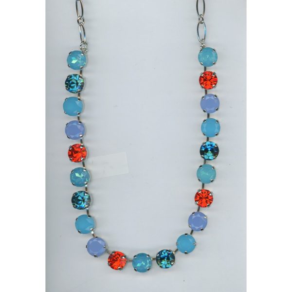 Necklace By Mariana Woman Caribbean Blue Opal and Laguna Swarovski Crystals