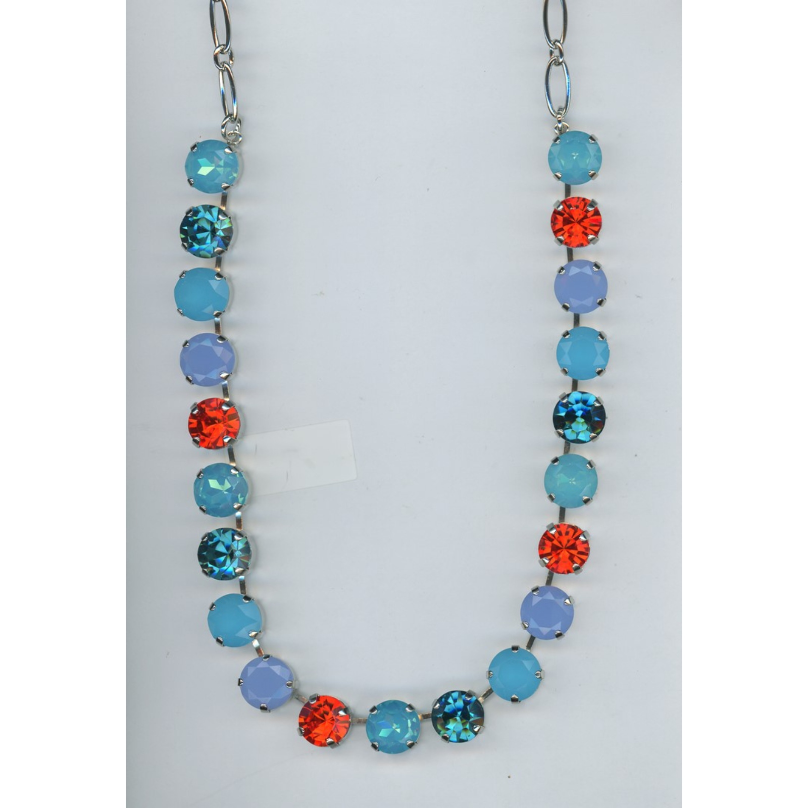 N-3474-1911-SP-2 Necklace By Mariana Woman Caribbean Blue Opal and Laguna Swarovski Crystals - Image 1