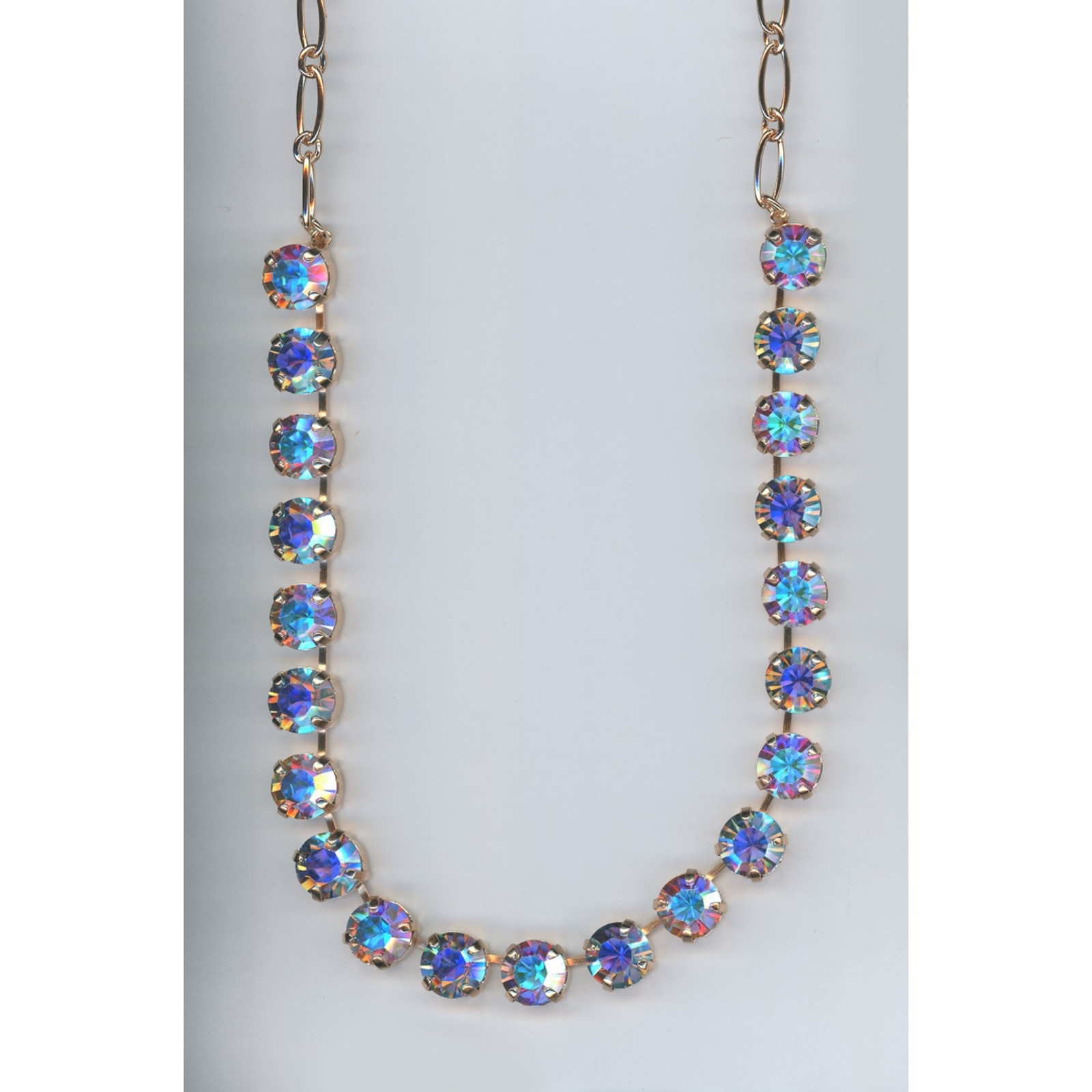 N-3474-1AB2AB-SP Necklace By Mariana Woman Eye-Catching Aurora Boreale Swarovski Crystals - Image 1