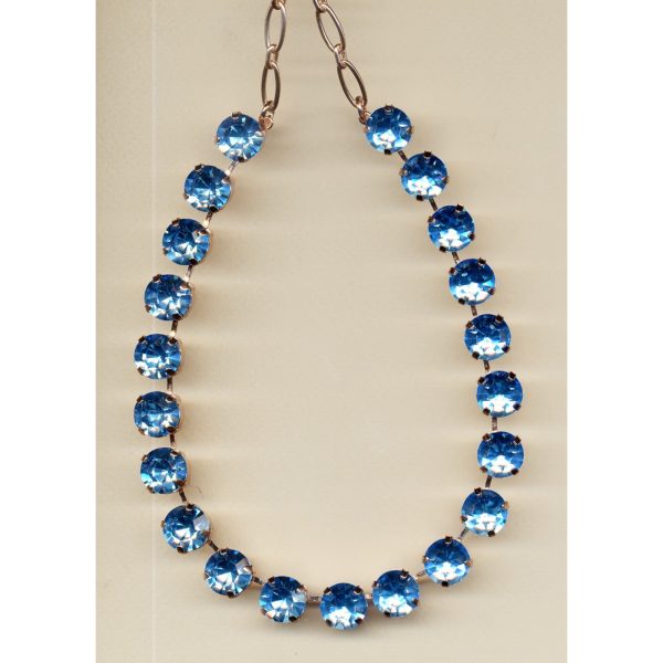 Necklace By Mariana Woman Vibrant Aquamarine Swarovski Crystals