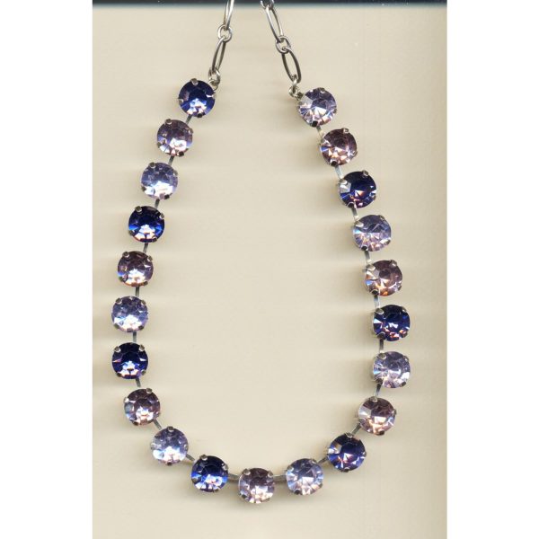 Necklace By Mariana Woman Chic Light Topaz and Sapphire Swarovski Crystals
