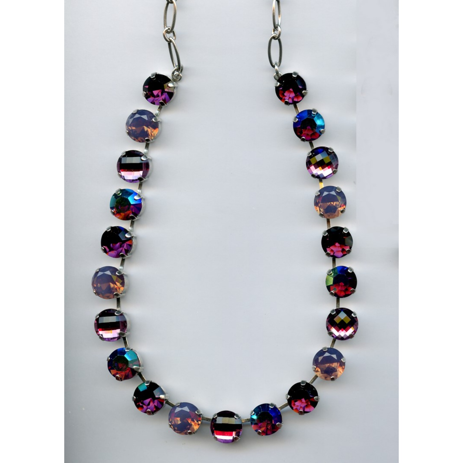 N-3474-2044-SP-2 Necklace By Mariana Woman Lavender Opalescent and Purple AB Swarovski Crystals - Image 1