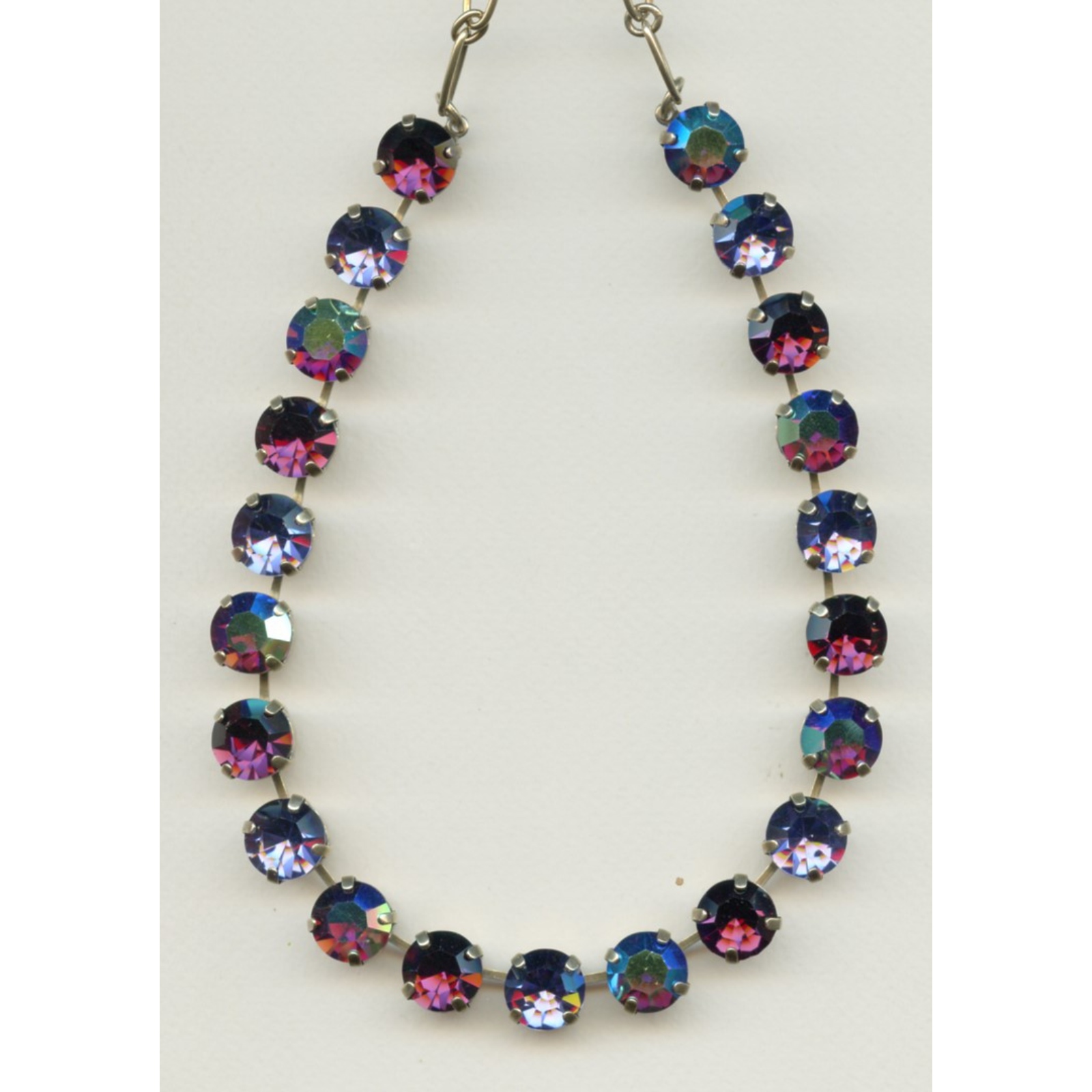 N-3474-2046-SP-2 Necklace By Mariana Woman Classic Cyclamen Opal and Tanzanite Swarovski Crystals - Image 1