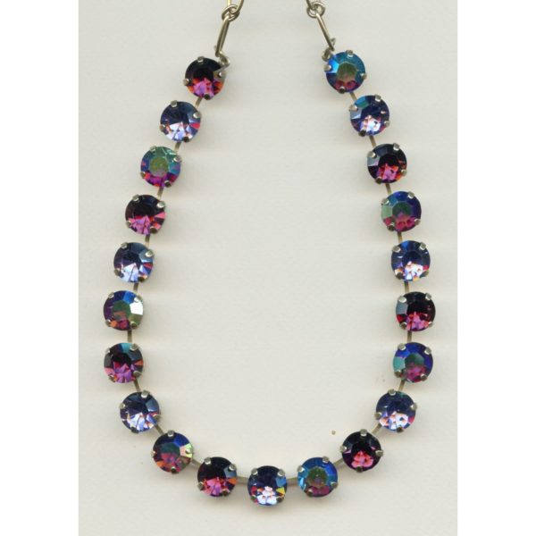 Necklace By Mariana Woman Classic Cyclamen Opal and Tanzanite Swarovski Crystals