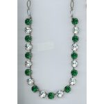 Necklace By Mariana Woman Chic Emerald and Clear Crystal Swarovski Crystals - Image 2