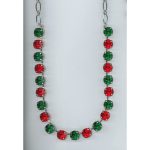 Necklace By Mariana Woman Exquisite Emerald and Light Siam Swarovski Crystals - Image 2