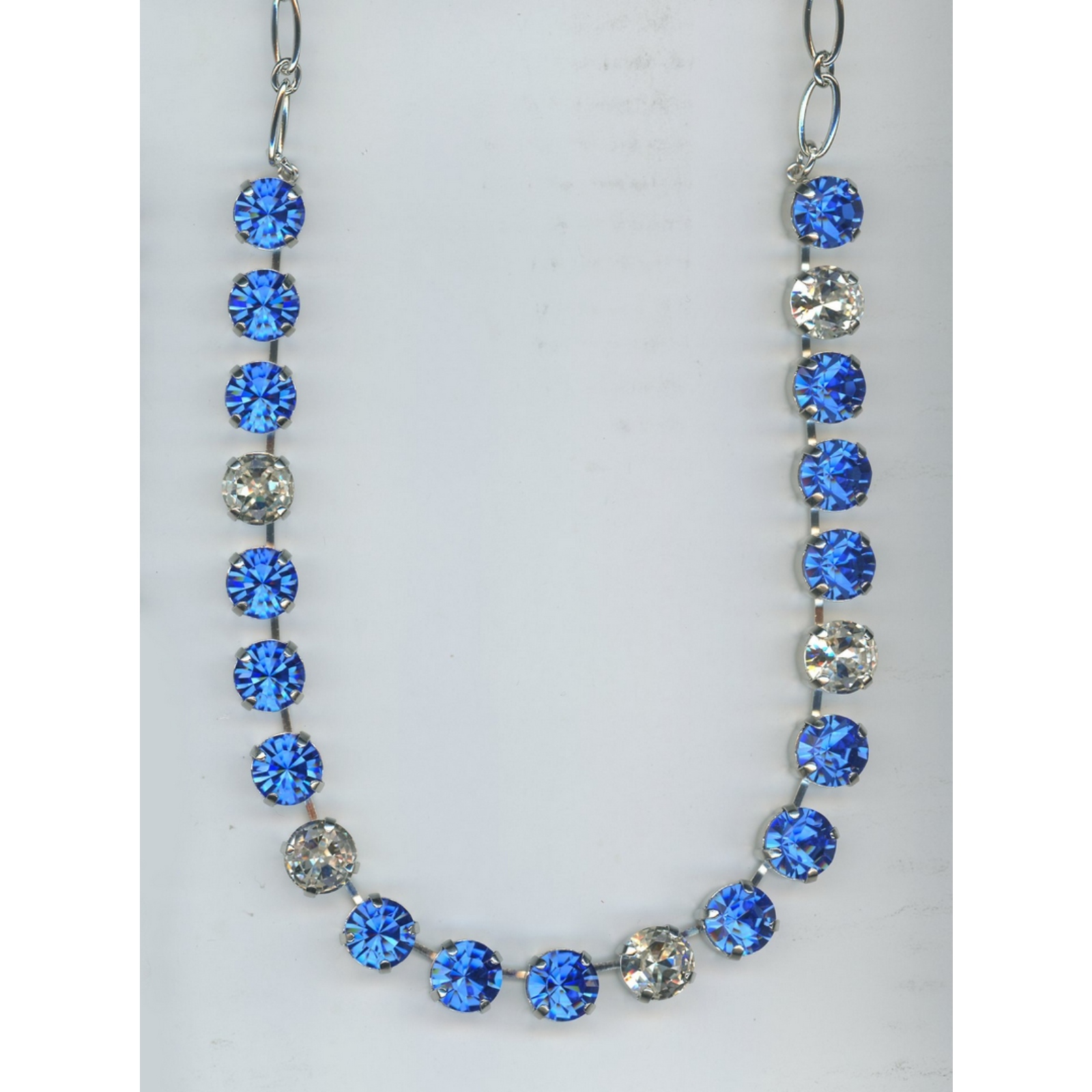 N-3474-206-01-SP Necklace By Mariana Woman Lovely Clear and Sapphire Swarovski Crystals - Image 1