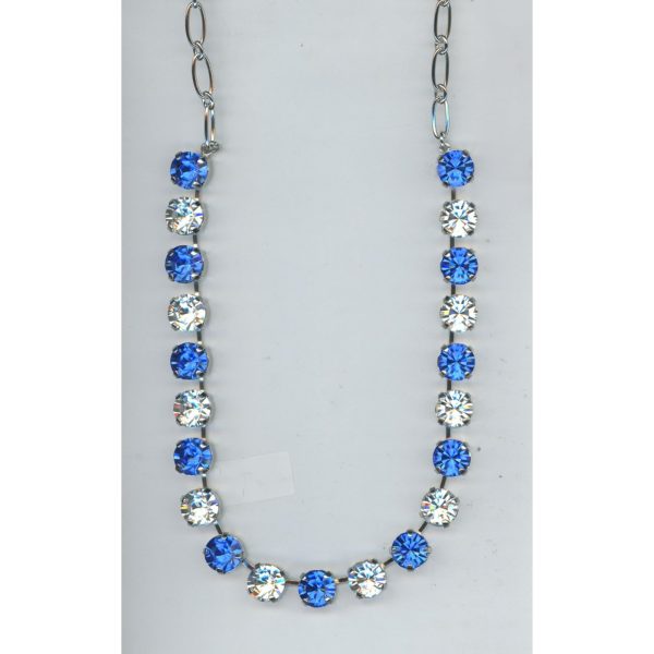 Necklace By Mariana Woman Captivating Sapphire and Clear Swarovski Crystals
