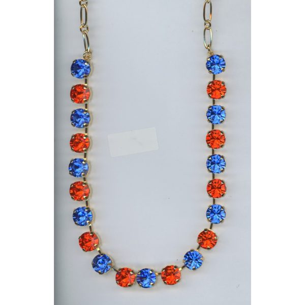 Necklace By Mariana Woman Classic Sapphire and Hyacinth Swarovski Crystals