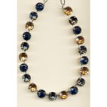 Necklace By Mariana Woman Chic Denim Blue and Black Diamond Swarovski Crystals - Image 2