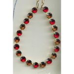 Necklace By Mariana Woman Chic Siam and Smoked Topaz Swarovski Crystals