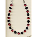Necklace By Mariana Woman Beautiful Siam and Jet Swarovski Crystals