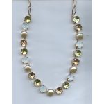 Necklace By Mariana Woman Golden Yellow and Light Lavendar Swarovski Crystals - Image 2