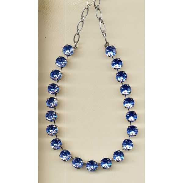 Necklace By Mariana Woman Romantic Lt.Sapphire Swarovski Crystals
