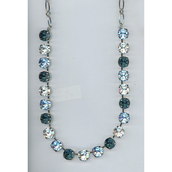 Necklace By Mariana Woman Elegant Montana Blue and Light Blue Swarovski Crystals