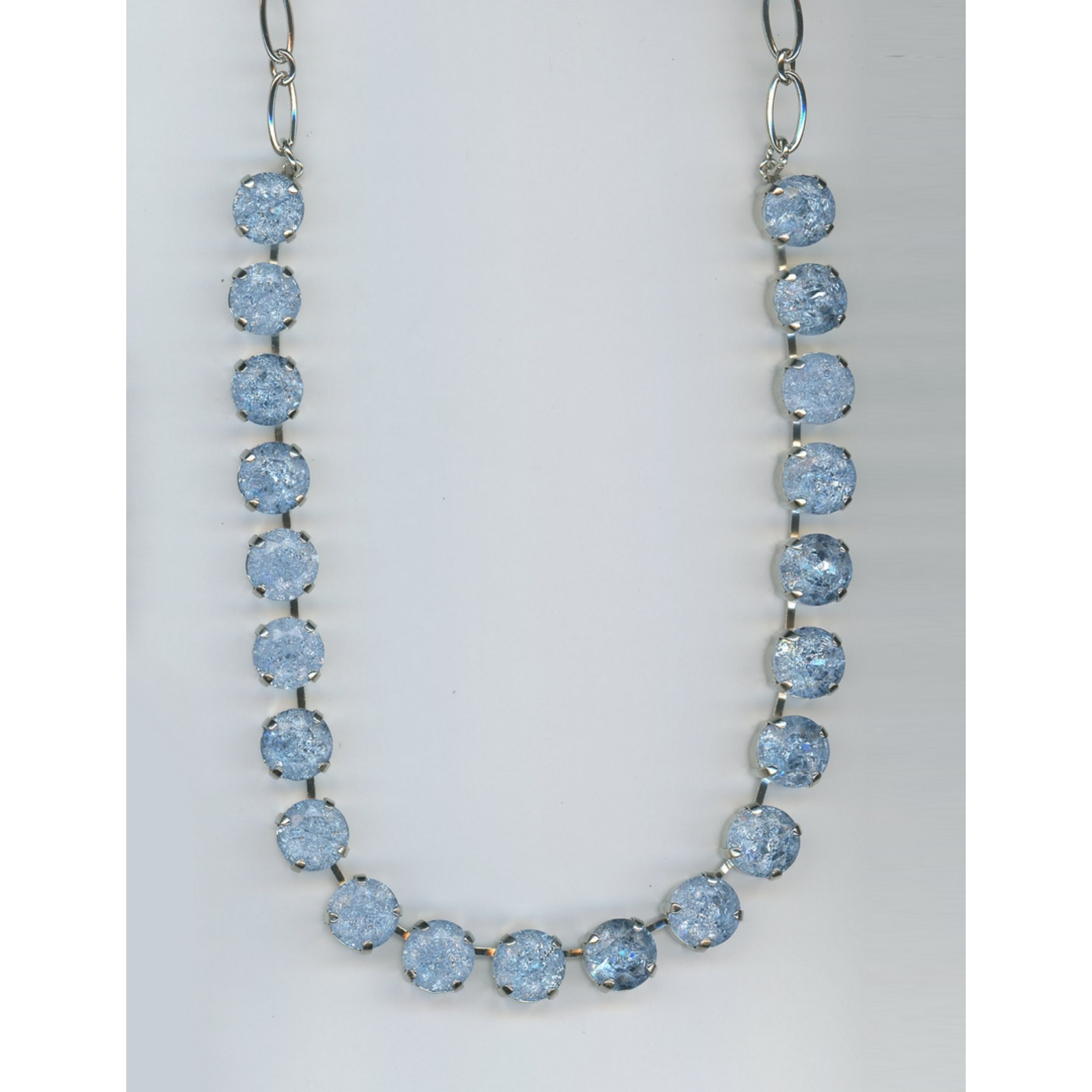 N-3474-211ICE-SP-2 Necklace By Mariana Woman Light Sapphire Ice and Light Swarovski Crystals - Image 1