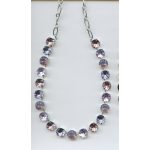 Necklace By Mariana Woman Chic Rose Opal and Light Blue Swarovski Crystals - Image 2