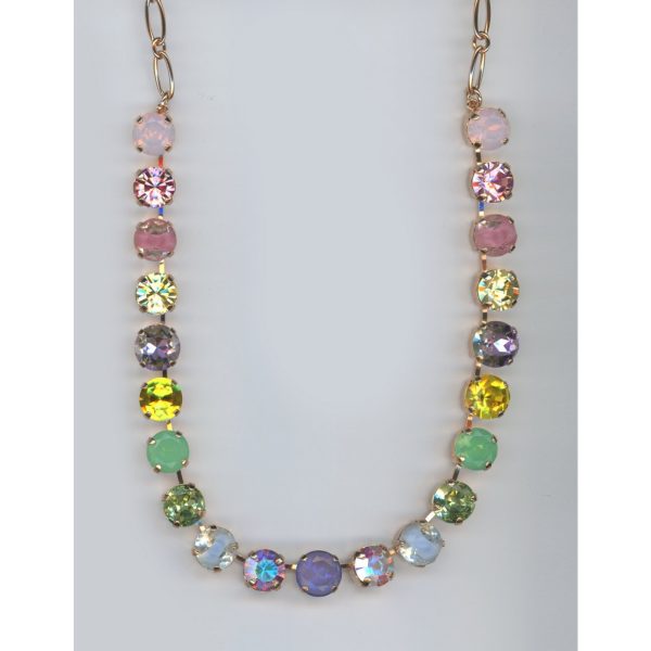 Necklace By Mariana Woman Stylish White Opal and Jonquil Swarovski Crystals