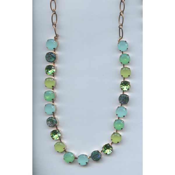 Necklace By Mariana Woman Stunning Mint and Green Swarovski Crystals